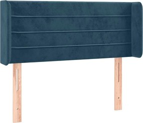 vidaXL Tăblie pat cu aripioare albastru închis 83x16x78/88 cm catifea