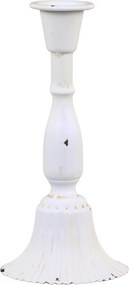 Sfeșnic din metal cu finisaj antichizat crem, H20.5xD10 cm, „Candlestick"