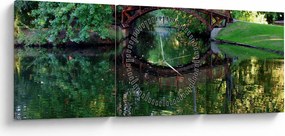 Tablou cu râu (cu ceas) (90x30 cm)