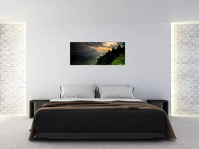 Tablou - peisaj montan verde (120x50 cm)
