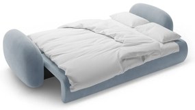 Canapea albastru prăfuit extensibilă/cu spațiu de depozitare cu tapițerie din catifea 262 cm Tonale – Cosmopolitan Design