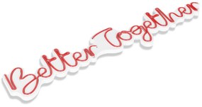 Decoratiune luminoasa LED de perete Better Together Rosu 84x16x2 cm