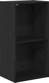 vidaXL Raft pentru cărți Stejar Negru 40 x 30 x 77 cm Lemn compozit