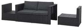 Juskys Set ratan Salou - negru