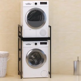 Suport raft pentru mașină de spălat și uscător,negru