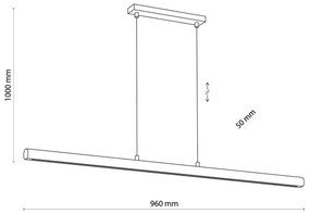 Candelabru LED reglabil pe cablu GIACINTO LED/30W/230V