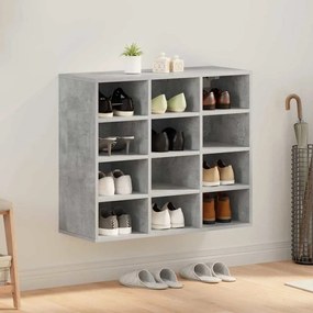 vidaXL Dulap pentru pantofi Gri beton 77.5 x 30 x 67 cm Lemn compozit