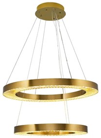 Lustră LED JESI, suspendată pe cablu, 140 W, 230 V, 3000 K, Ø 100 cm, finisaj bronz