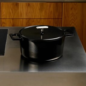 Cratiță cu capac din fontă 5,5 l adecvată pentru plita cu inducție Mattia 3.0 – FABINI