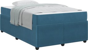 vidaXL Cadru de pat cu saltea albastru 120 x 190 cm țesătură