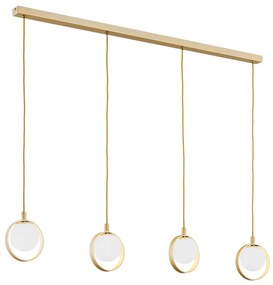 Lustra cu 4 pendule design modern Saturnia auriu