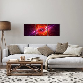 Tabloul modern abstract cu spini (cu ceas) (90x30 cm)