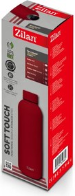 Termos Zilan ZLN9842 tip sticla sport, capacitate 500ml, interior din inox, pereti dublii, rosu