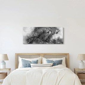 Tablou - Acuarelă papagali (120x50 cm)