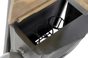 Suport de perete, pentru sticle, din lemn de acacia si metal, Grille
