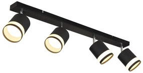 Plafoniera cu 4 Spoturi directionabile metal negru LUCERO