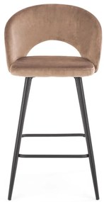 Scaun de bar H96 velvet bej
