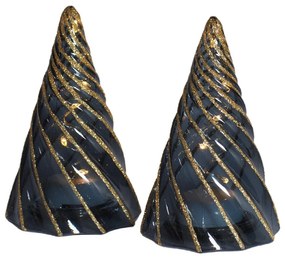 Decorațiuni luminoase negre 2 buc. cu baterii ø 6 cm Vilma Tree – Sirius