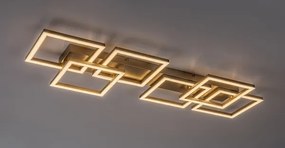 Rabalux 71499 - Plafonieră LED dimabilă FATMA 40W/230V 3000-6500K 33x100 cm aurie+telecomandă