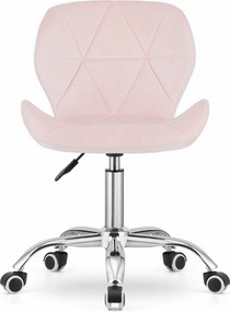 OFERTA Scaun de birou roz AVOLA VELVET II. calitate
