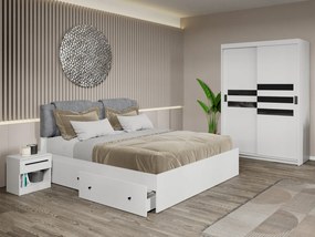 Set mobila dormitor 4 piese Ruben Alb C30