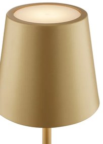 Brilliant - Lampă de birou tactilă, reîncărcabilă și dimabilă ELORA LED/2,5W/5V 2700K IP44 aurie