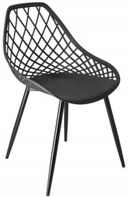 Scaun de terasa,cu picioare de metal,negre Modern, Negru