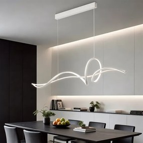 Brilagi - Lustra LED cu dimmer pe cablu SIGNATURE LED/55W/230V 120x23 cm albă + telecomandă