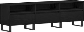 vidaXL Cabinet TV Stejar Negru 150 x 30 x 44,5 cm Lemn compozit