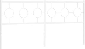 vidaXL Tăblie de pat de schimb metalică, alb, 180 cm