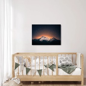 Tablou cu cerul nocturn și munți (70x50 cm)