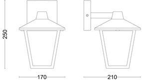 Aplică de exterior Philips KINNO 1xE27/25W/230V IP44