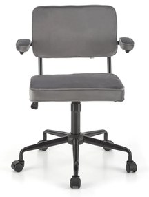 Scaun de birou Fidel velvet gri