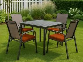 Perna de scaun pentru exterior VIREON 44x45 cm, maro-portocaliu