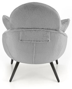 Fotoliu tapitat Merry gri - H95 cm