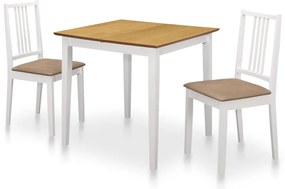 vidaXL Set mobilier de bucătărie, 3 piese, alb, MDF