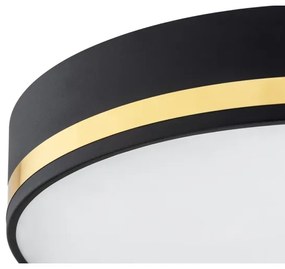 Plafonieră AMORE 2xE27/15W/230V diametru 25 cm neagră/aurie Argon 7040