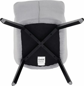 Fotoliu de design, gri/negru, FONDAR