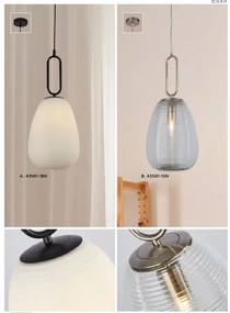 Pendul sticla deco stil modern Elixir clar / satin nickel 43581-1SN SRT