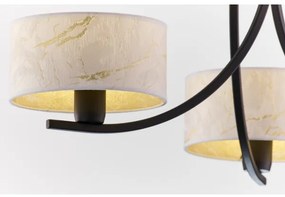 Jupiter 2103 - Lustru cu lanț ARTHUR 3xE27/15W/230V alb/negru/decor marmorat