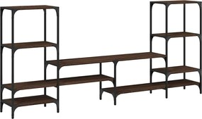 vidaXL Dulap TV, stejar maro, 206,5x28,5x95 cm, lemn prelucrat