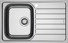 Chiuveta bucatarie inox Franke Spark 78x50 cm cu 1 cuva cu picurator dreapta finisaj texturat