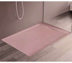 Cadita compozit pentru dus Inter Ceramic dreptunghiulara 120x80 cm roz