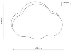 Brilagi - Plafonieră pentru copii NIMBUS MINI 2xE27/15W/230V 31x43 cm roz
