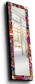 Oglindă de perete 120x40 cm pin/flori