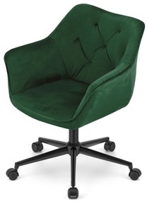 Scaun de birou verde inchis COPA VELVET