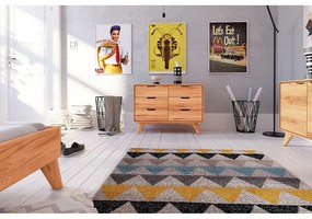 Comodă joasă din stejar 90x63 cm Greg - The Beds