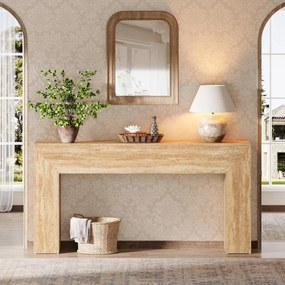 MAM27 - Masa Consola, 160 cm, masuta hol, Imitatie Travertin, living, dining, dormitor - Maro