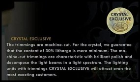 Aplica de perete Cristal Bohemia Exclusive 5 brate MARIA TEREZIA AUREA