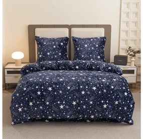 Lenjerie de pat din microfibra STARLIGHT albastru inchis Dimensiune lenjerie de pat: 2 buc 70 x 90 cm | 200 x 220 cm